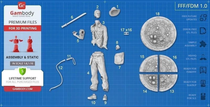 Gamebody Indiana Jones FDM - LTA Impresiones 3d
