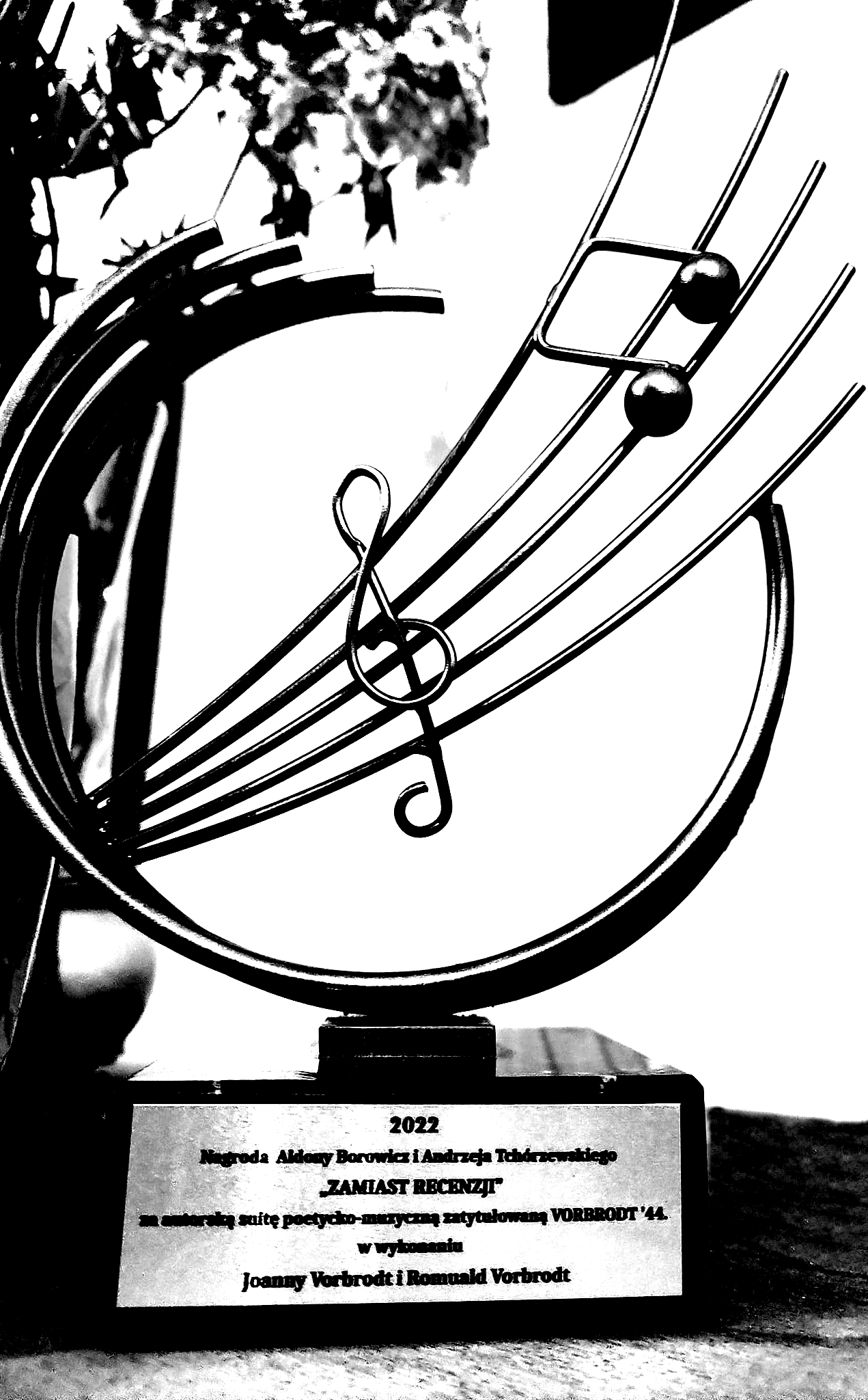 Nagroda Literacka „Zamiast recenzji” za poetycko-muzyczną „Suitę – VORBRODT 44”