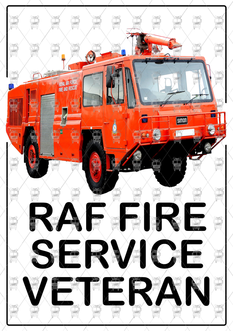 RAF Fire Service Veteran Window Sticker - MK10 - Little Engine 17