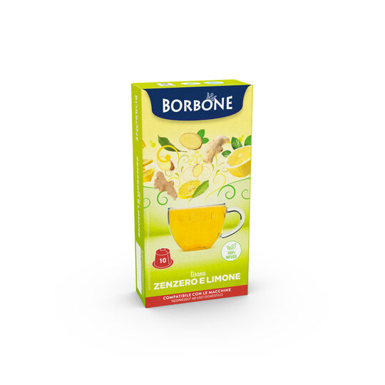 10 Capsules Borbone Pour TISANE GINGEMBRE ET CITRON