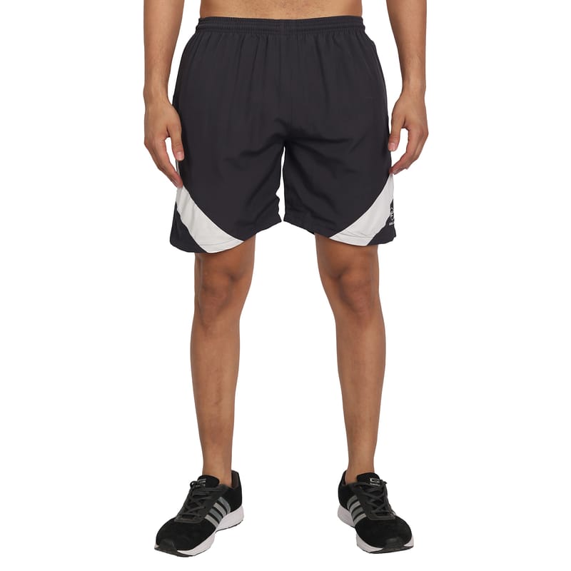 Men Solid Regular Fit Sports Shorts - Black