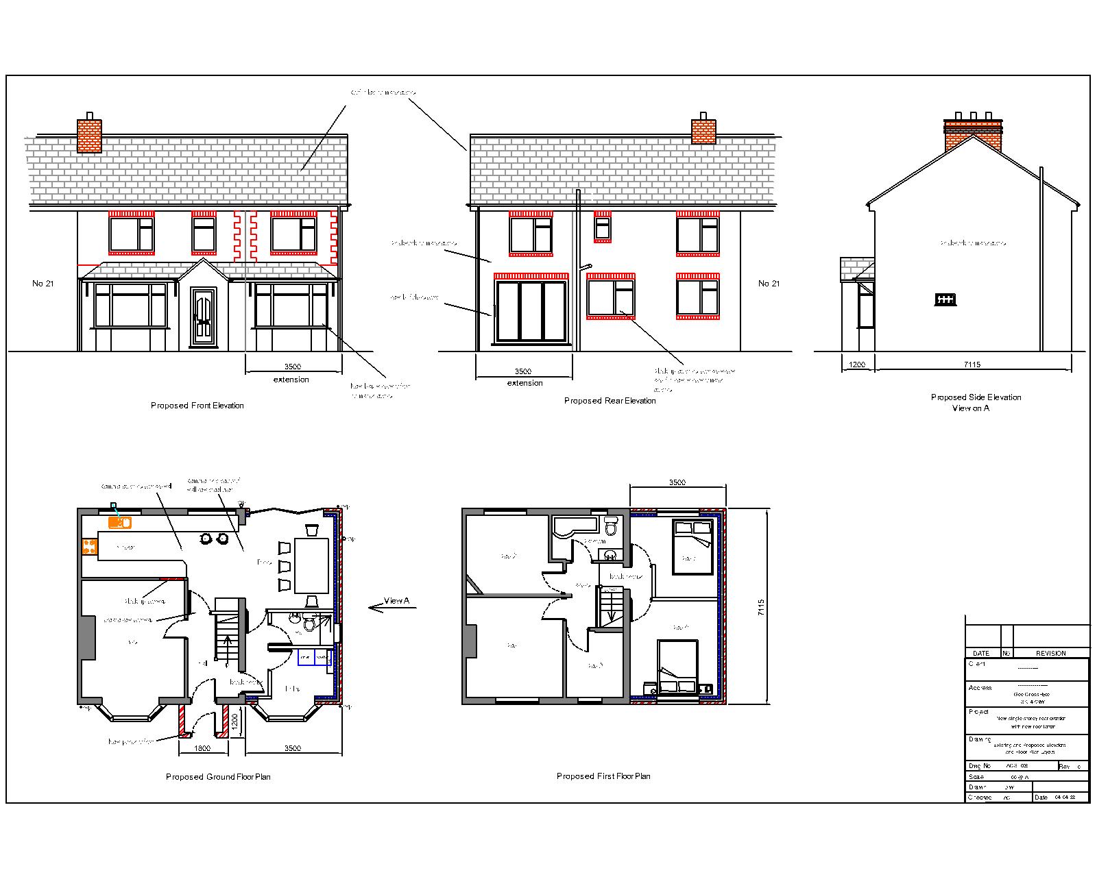 Home Extension Plans DIW Drawing Services