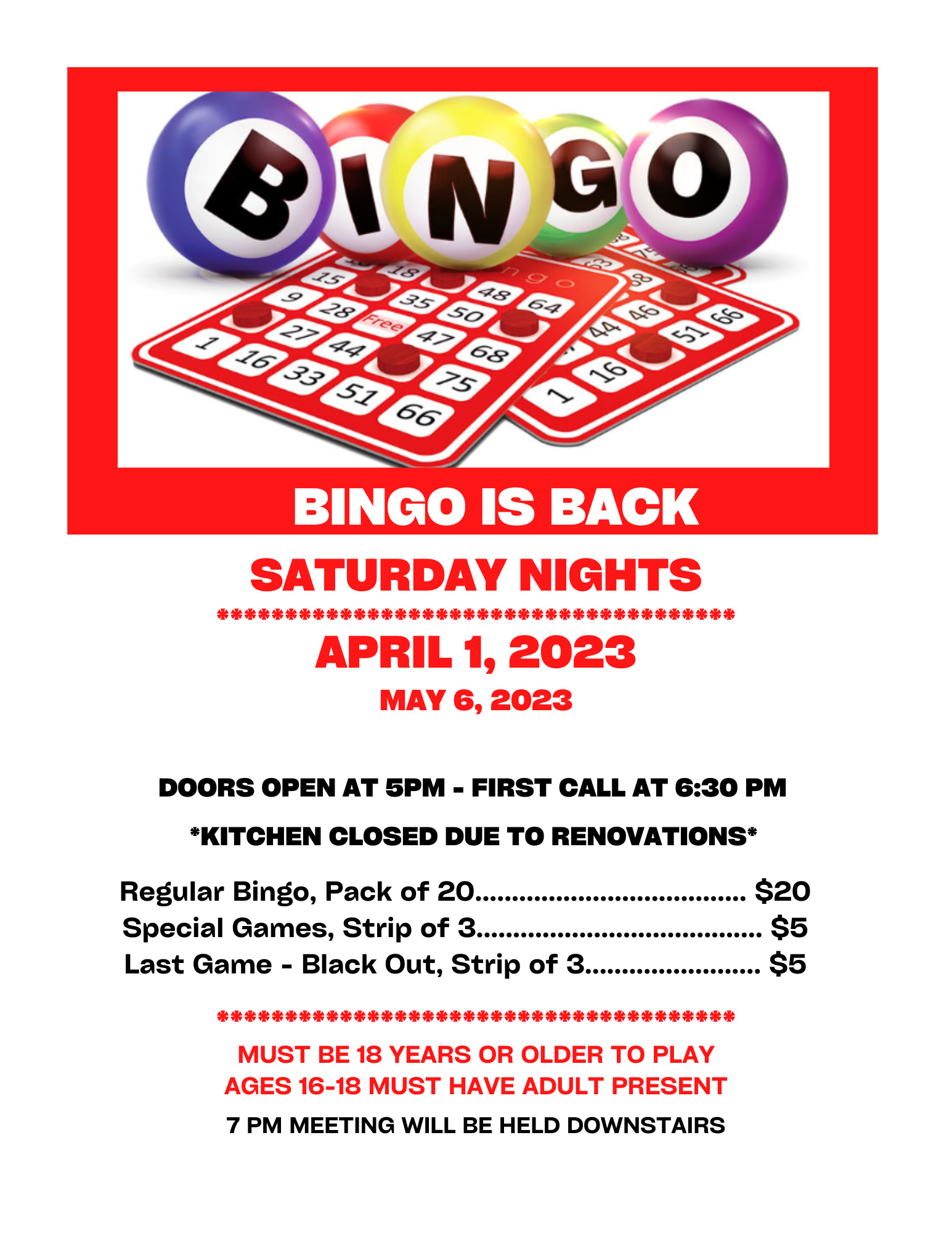Bingo is Back!