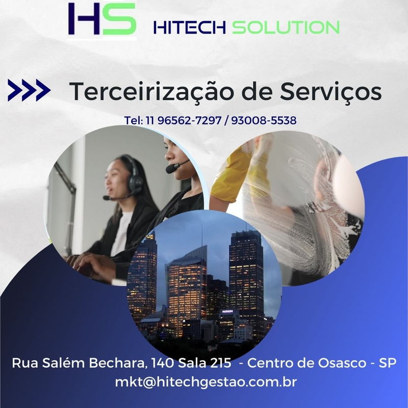 HITECH SOLUTIONS - TERCEIRIZAÇÃO DE SERVIÇOS - Nós temos a solução ideal