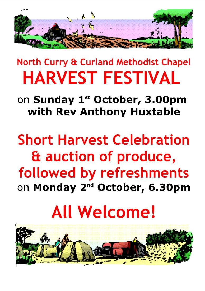 North Curry and Curland Harvest Festival and Harvest Celebration