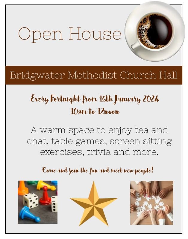 Open House Warm Space - Bridgwater (every 1st and 3rd Tuesday of the month)