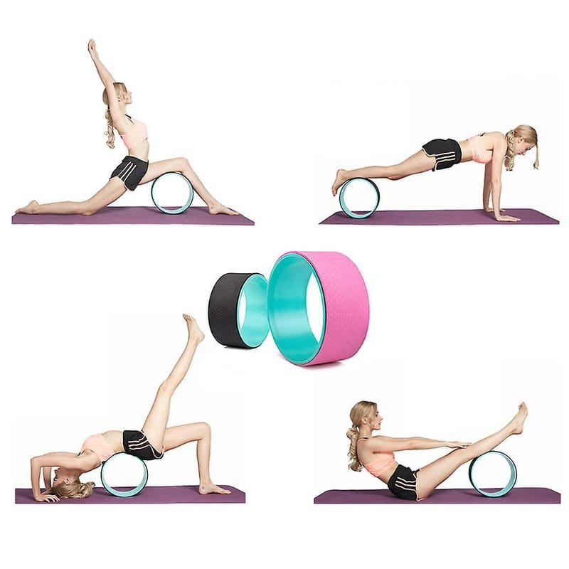Yoga Wheel - Strongest Most Comfortable Yoga Prop Wheel for Yoga Poses,  Perfect Roller for Stretching, Increasing Flexibility and Improving Backbend