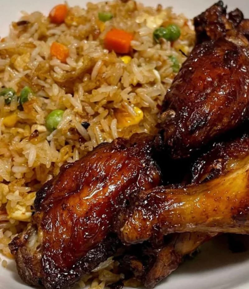 6pc Wings with Vegetable Fried Rice