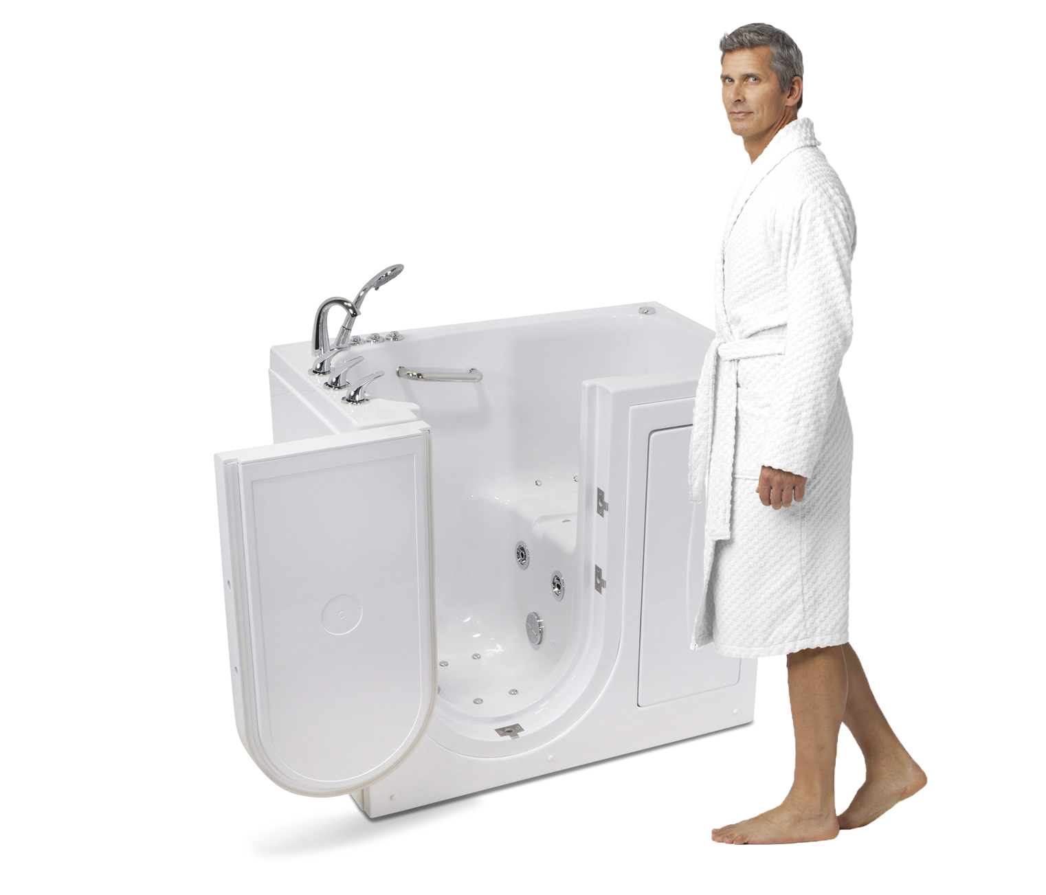 How does a walk-in tub work?