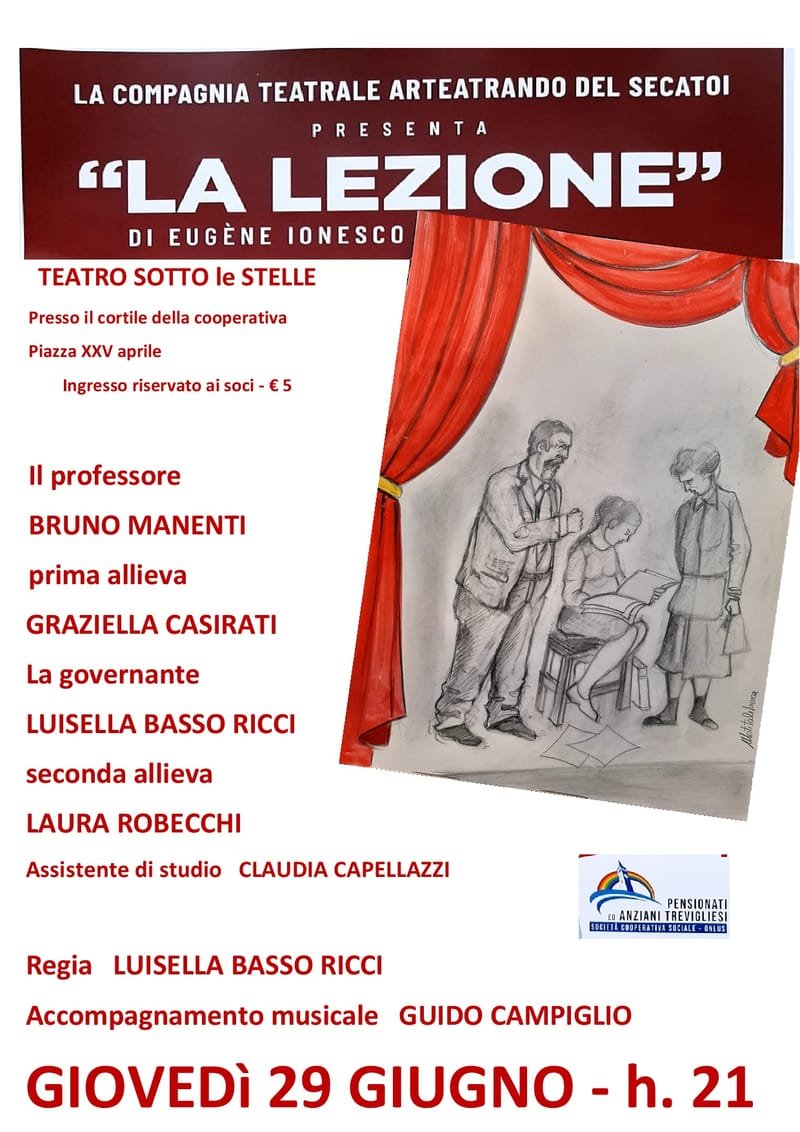 Compagnia teatrale Arteatrando del Secatòi presenta:   "LA LEZIONE" di Eugène Ionesco