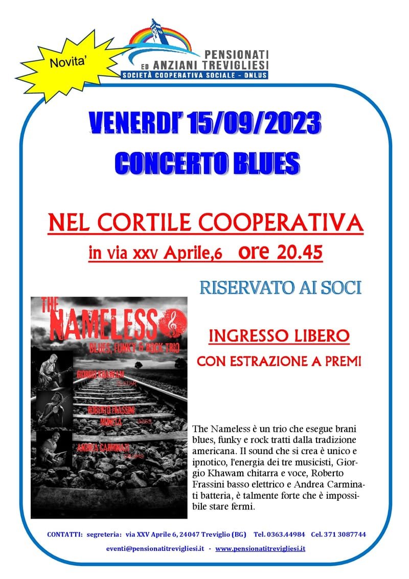CONCERTO BLUES  -  VENERDI’ 15/09/2023