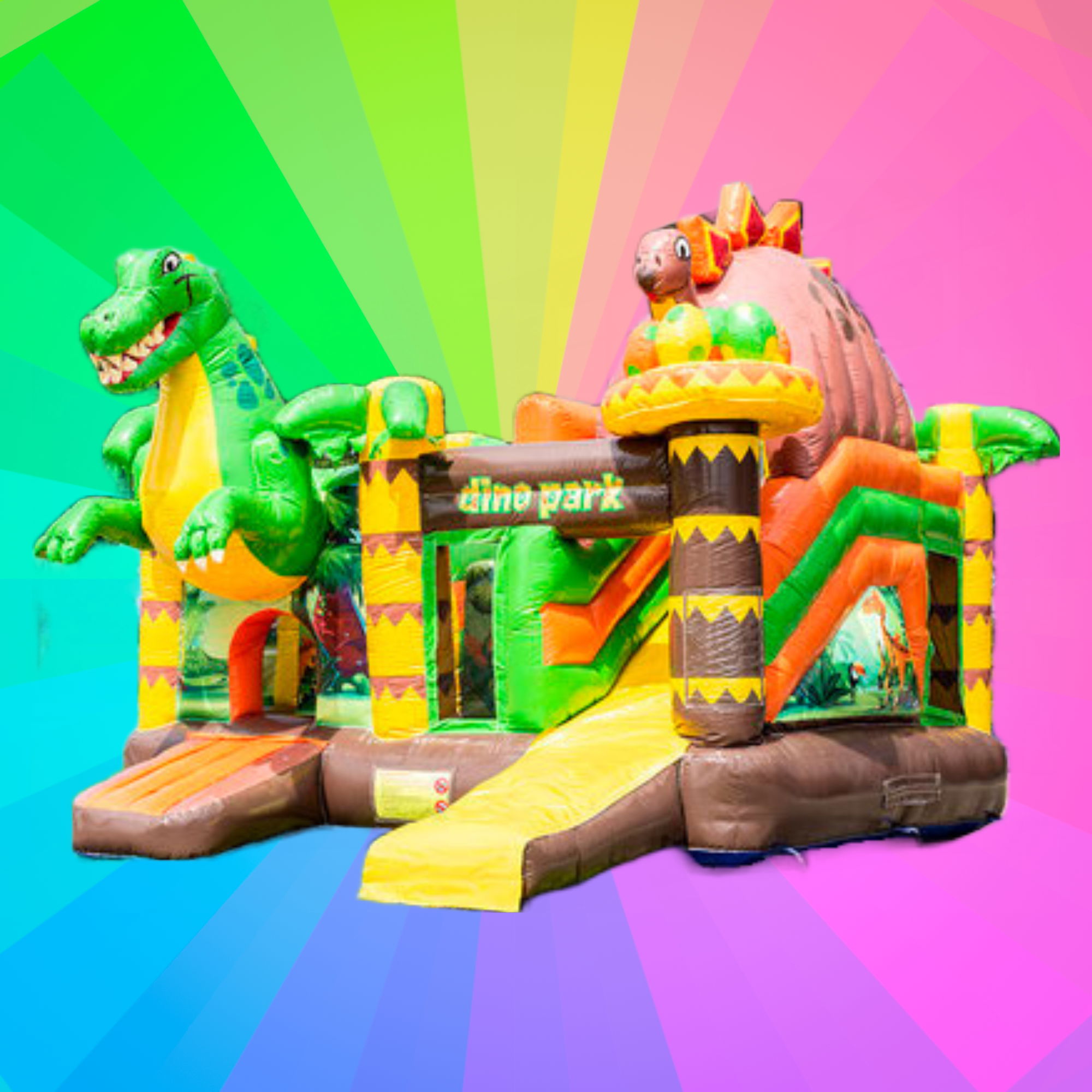 Hüpfburg Dino Park mit Rutsche