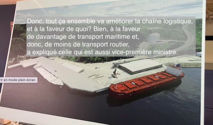 Le 11 novembre 2023 - 20 M$ de Québec au Port de Saguenay pour augmenter les capacités de déchargement