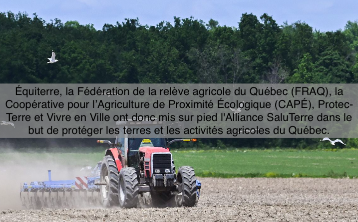Le 13 novembre 2023 - L’avenir des terres agricoles du Québec inquiète, selon un sondage