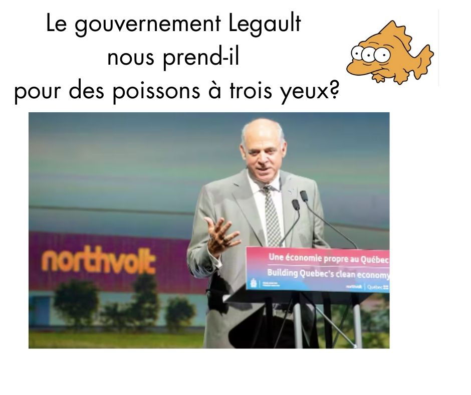 Le 13 janvier 2024 - Le gouvernement Legault nous prend-il pour des poissons à trois yeux?