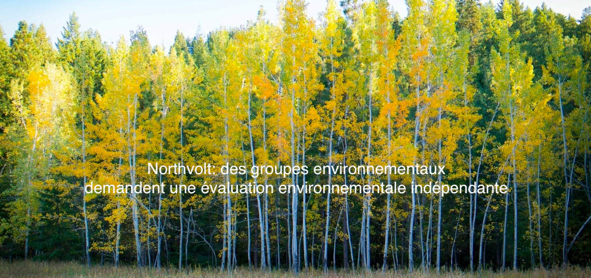 Le 18 janvier 2024 - Northvolt: des groupes environnementaux demandent une évaluation environnementale indépendante