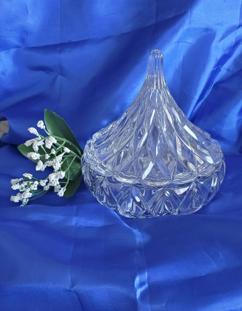 Vintage Hershey's Kiss Crystal Candy Dish WHERE YOUR TREASURE IS BOUTIQUE