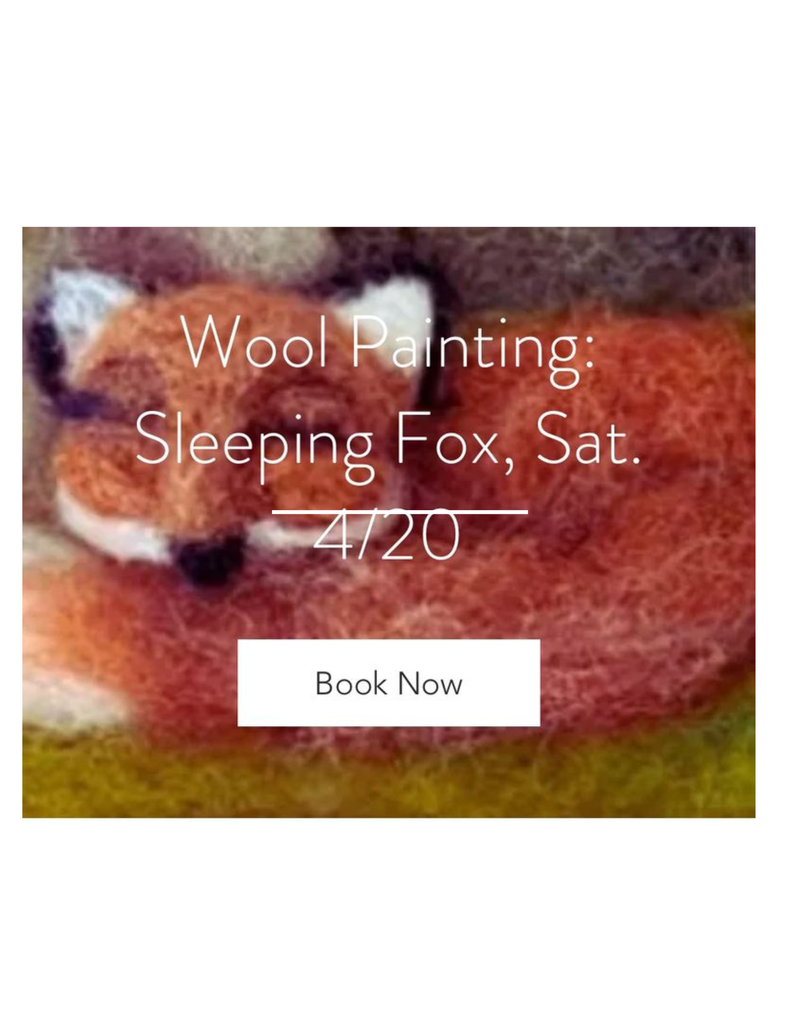 Wool Painting Sleeping Fox