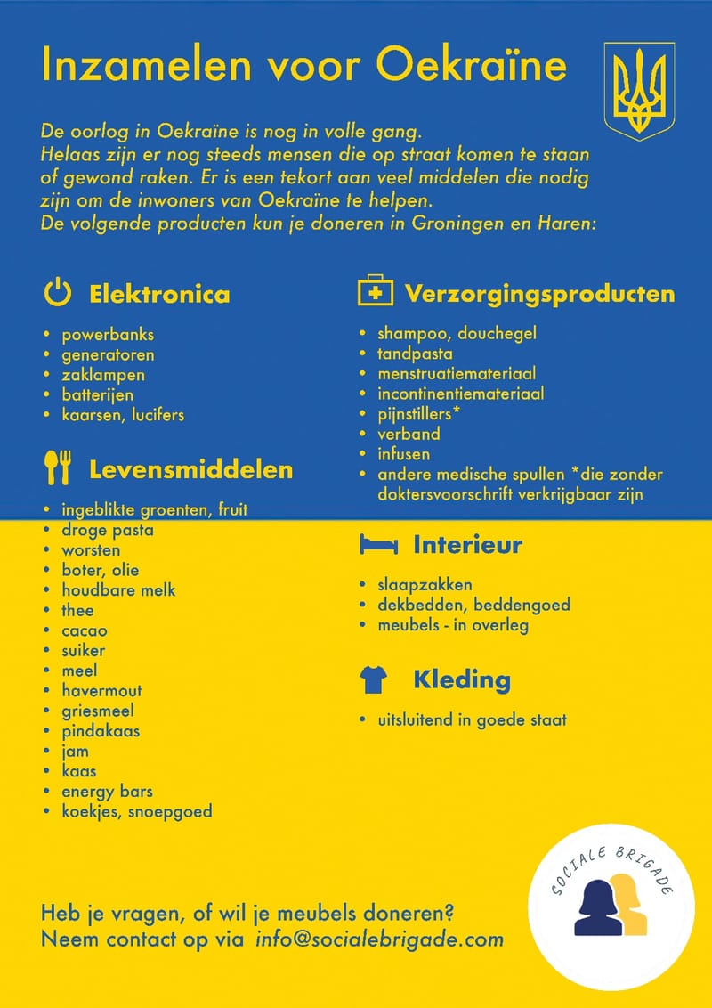 Inzameling voor Oekraïne
