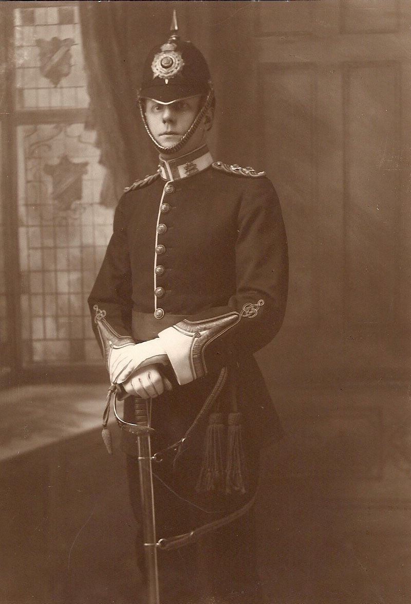 A Territorial Officer wearing Full Service Dress with Home Service Helmet