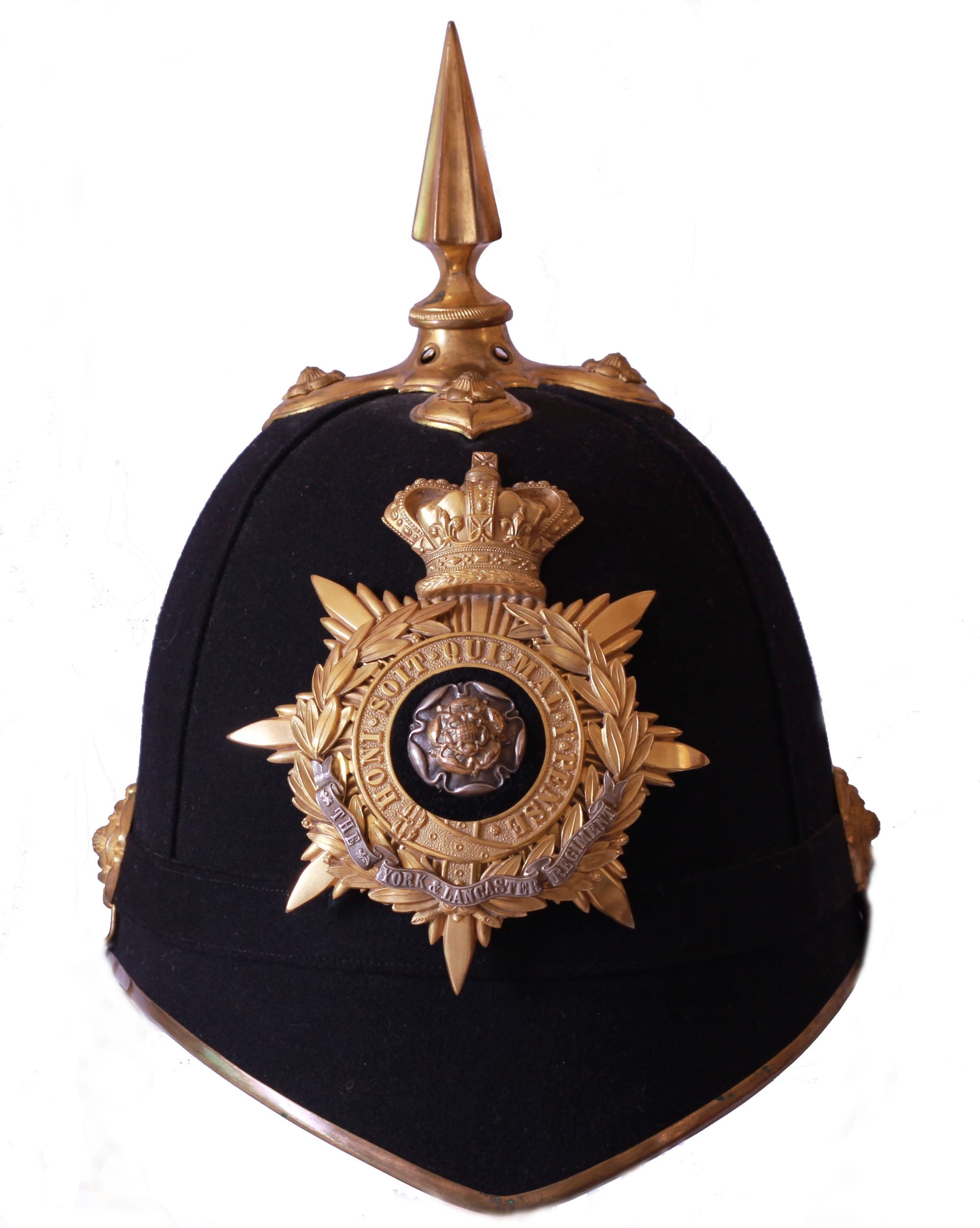 Regular Battalion Officers Home Service Helmet with Plate 1881 to 1901