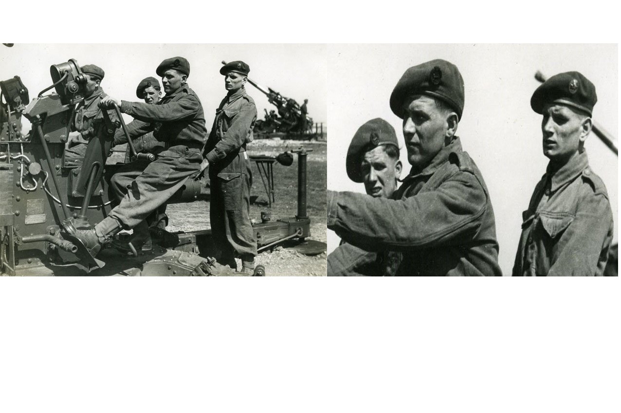 WW2-Soldiers Wearing Plastic Economy Cap Badges