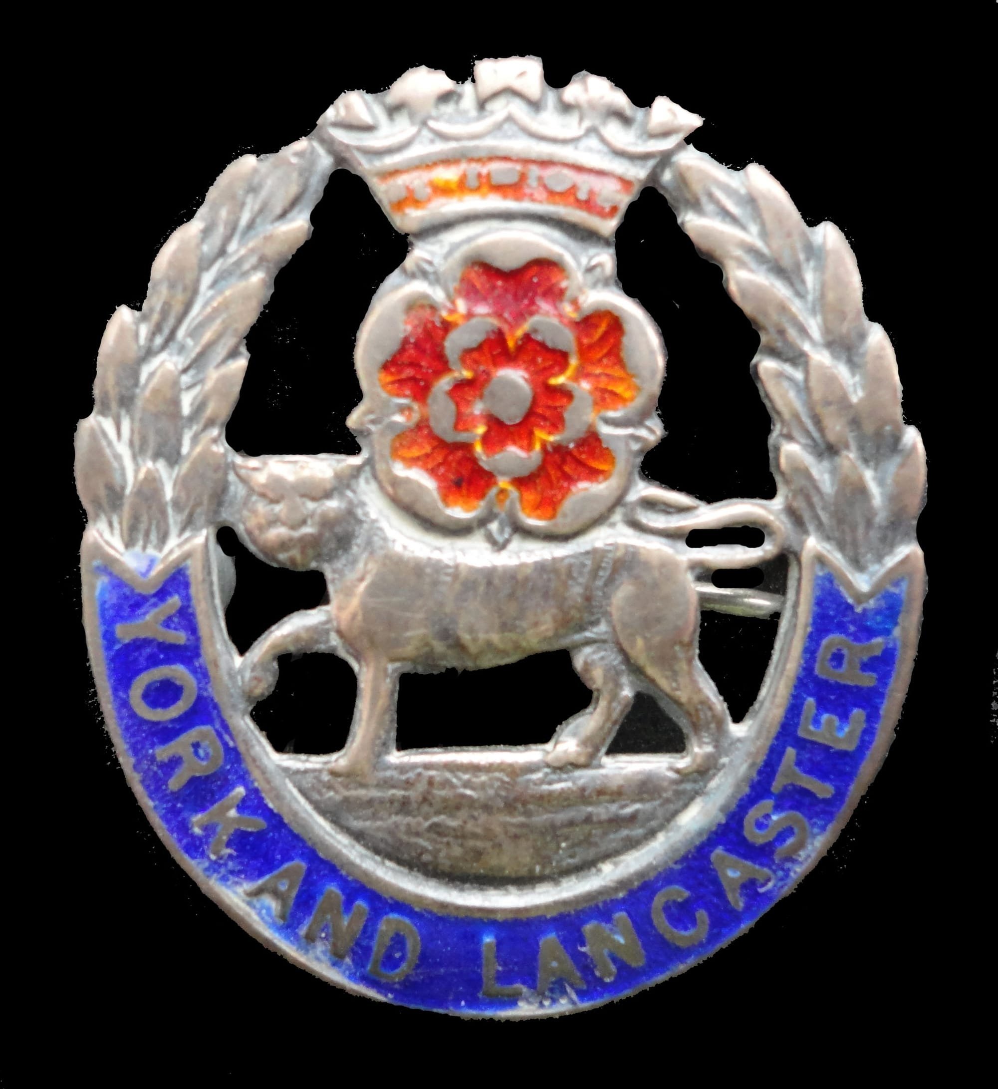 Hallmarked Silver and Enamelled Pin Badge