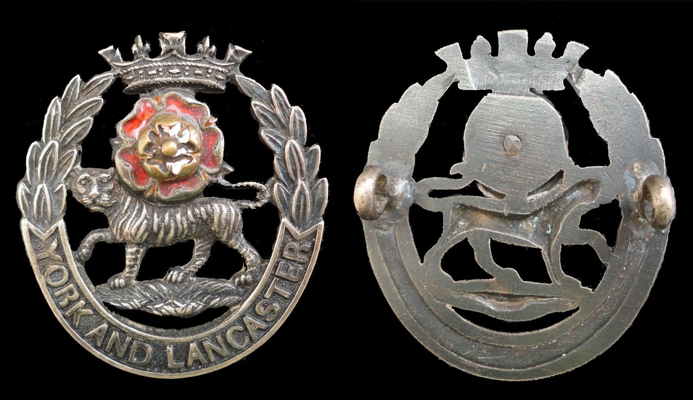 Volunteer Battalion Silver Officers Forage Cap Badge
