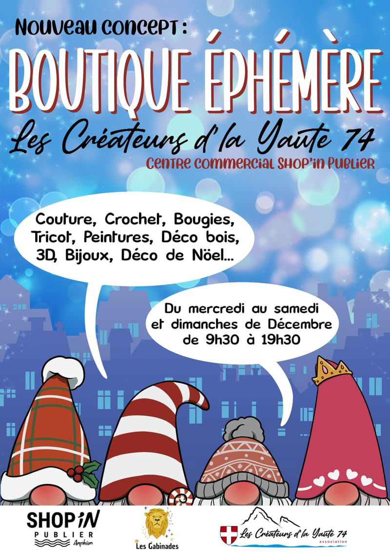 EXPOSITION-VENTE  CREATIONS ATOUT SYEL BOUTIQUE DES CREATEURS SHOP'IN PUBLIER - Copier