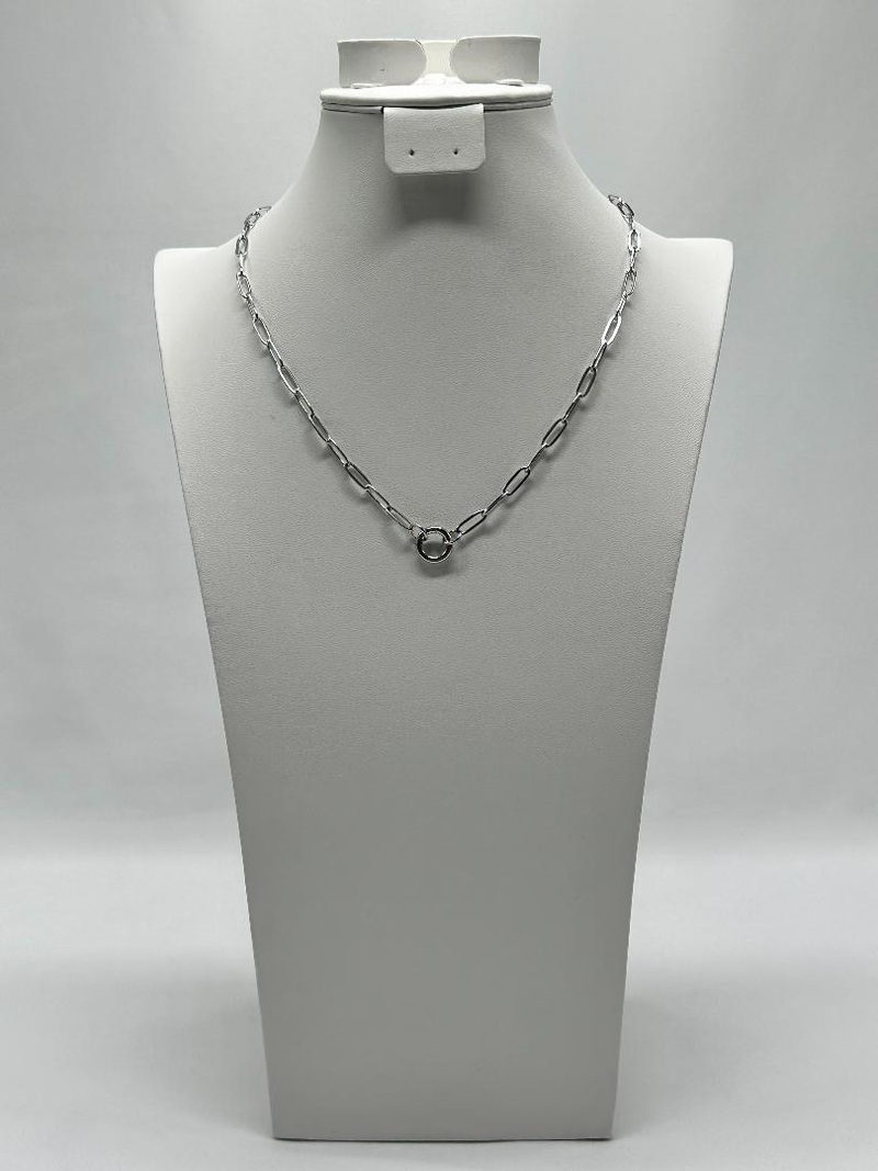 Paperclip Charm Keeper Necklace Connie's Sparkling Jewels