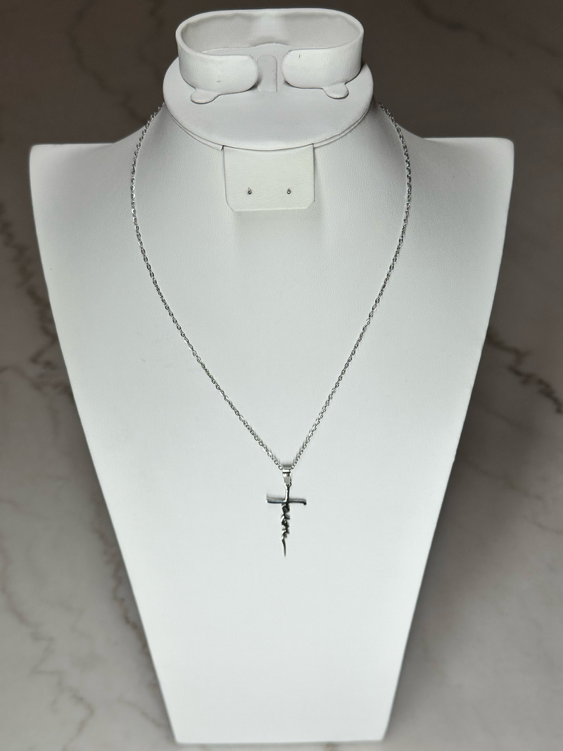 Silver Faith Pendant Necklace Connie's Sparkling Jewels