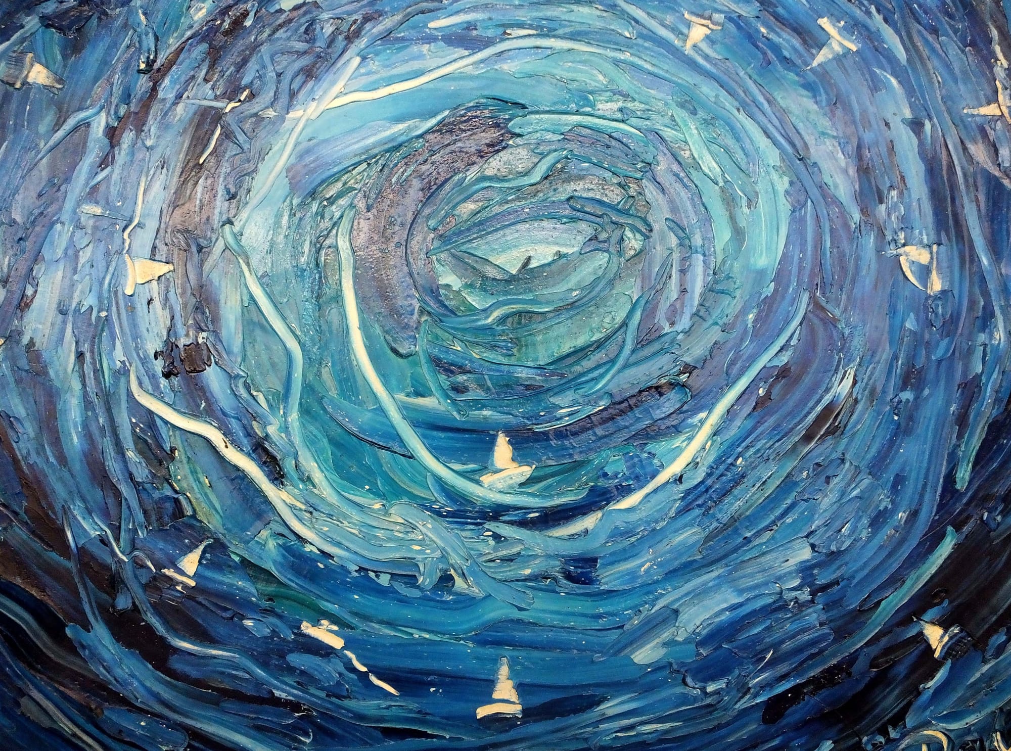 Sailing the Vortex (Oil paint on Canvas)