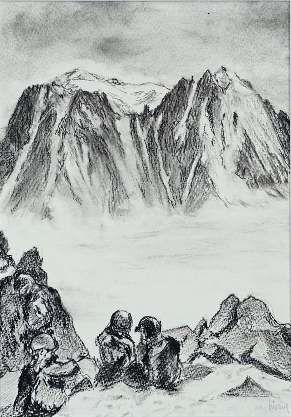 Posé au sommet de l'Aiguille d'Argentière