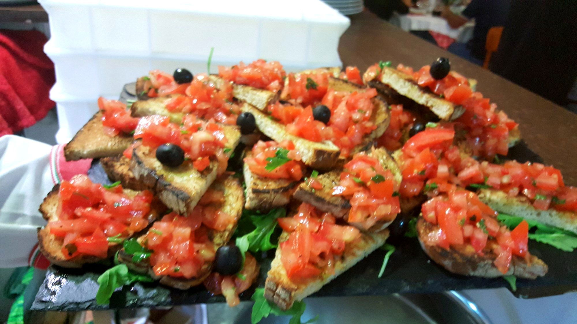 Bruschette al Pomodoro e basilico