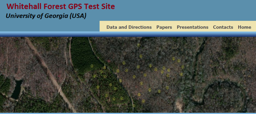 Whitehall Forest GPS Test Site
