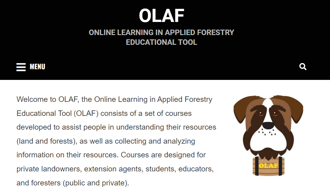Online Learning in Applied Forestry (OLAF)