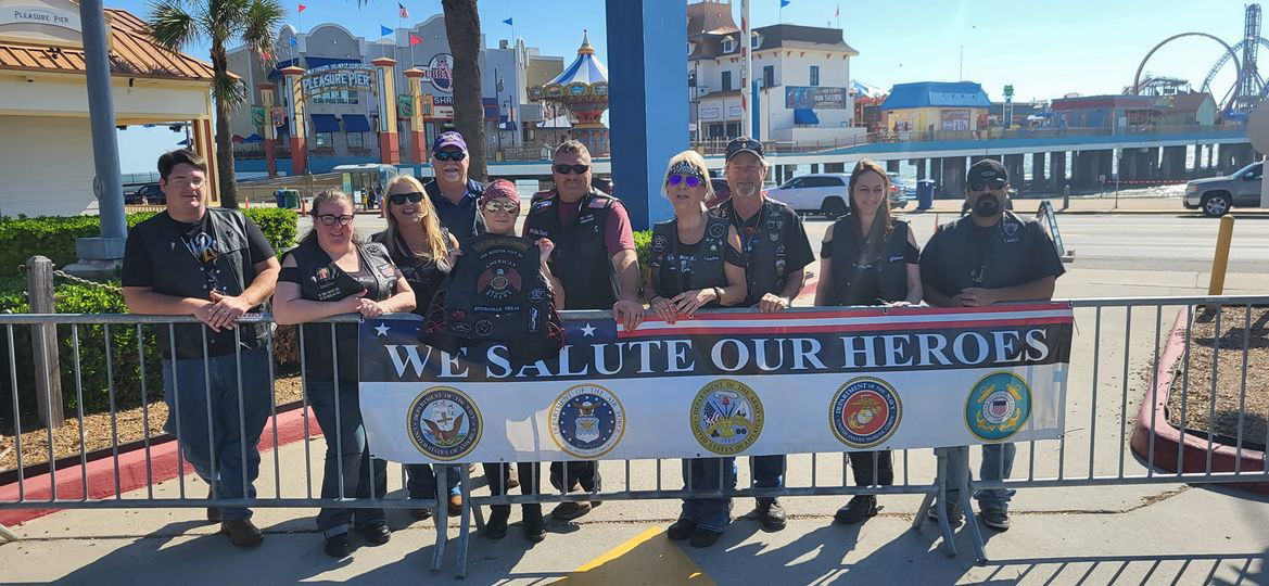 Representing the Sam Houston Post 95 Huntsville, Texas at the Galveston rally