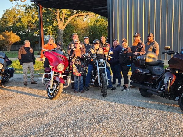 Riders captured Post 22 Corsicana and Post 310 Gun Barrel City plaques!