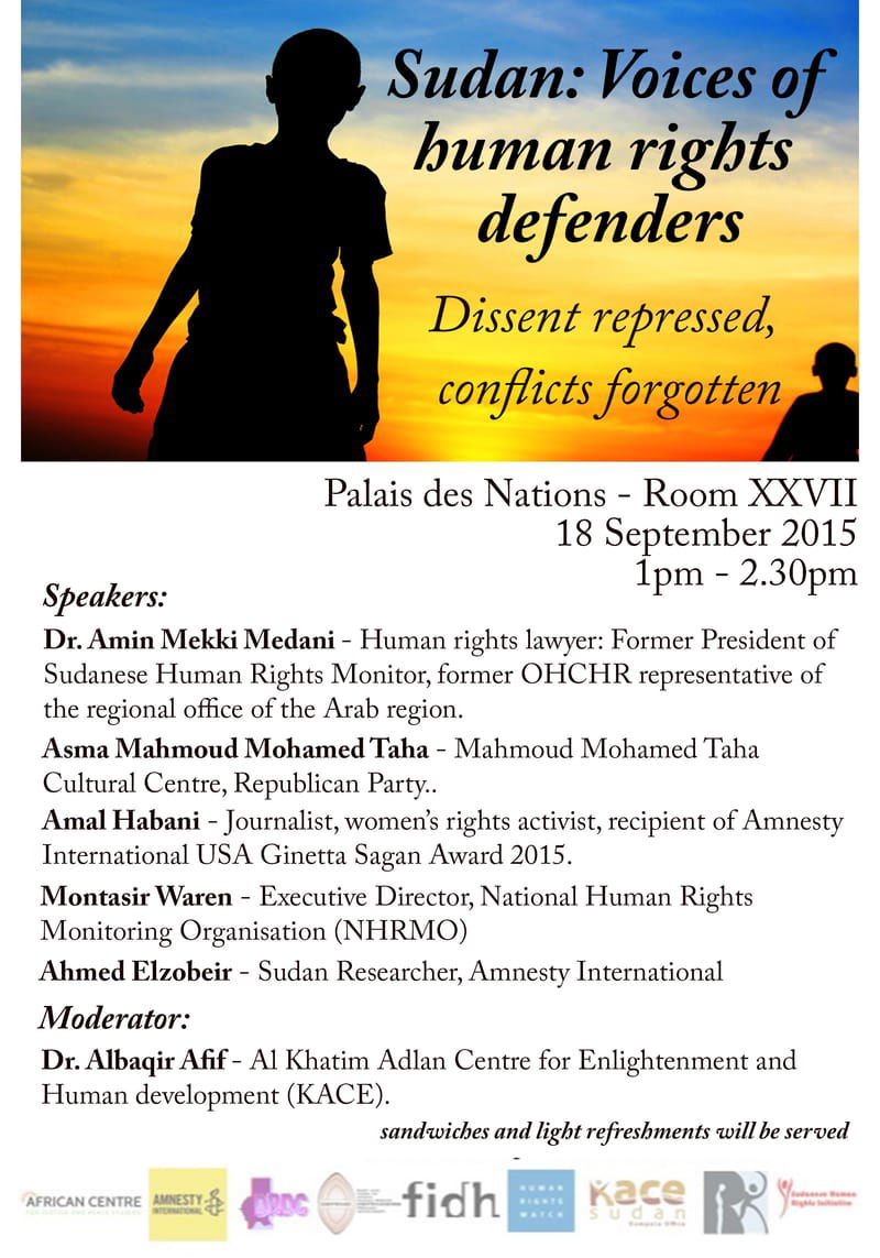 Sudan: Voices of human rights defenders.
