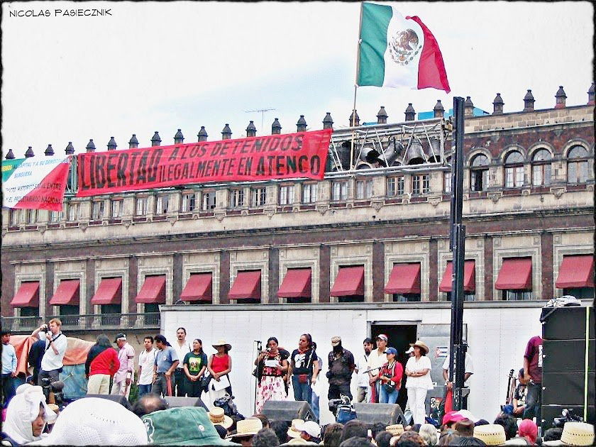 Los zapatistas en el Zócalo de Ciudad de México