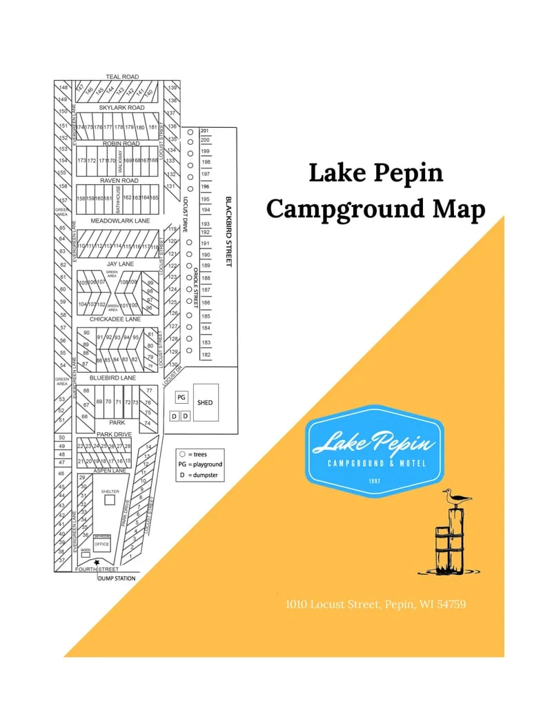 Lake Pepin Campground Map