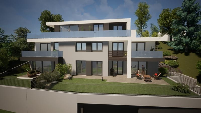 ELKELT! Újépítésű 52 m2 lakás+90 m2 balatoni panorámás kertkapcsolattal Balatonfűzfőn eladó. Ár: 70,08 MFt