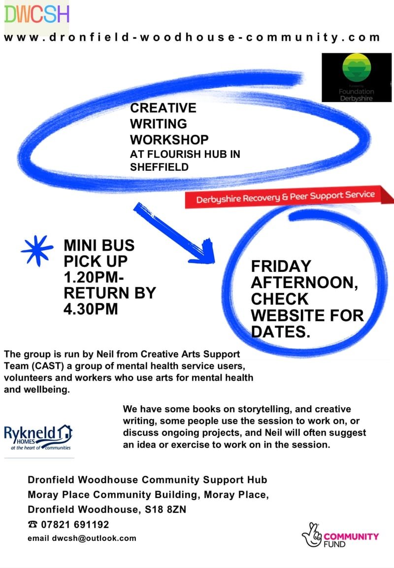 Mini Bus To Creative writing at Flourish Sheffield Hub