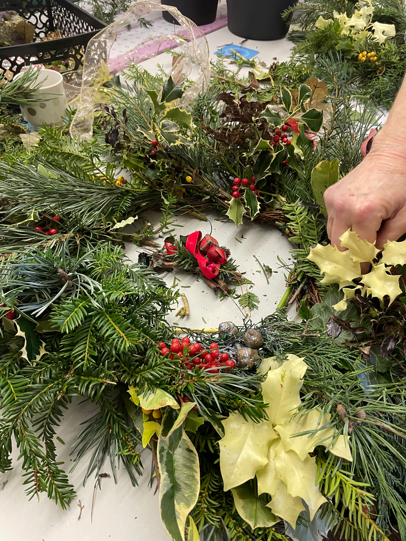 Wreath making with Mel