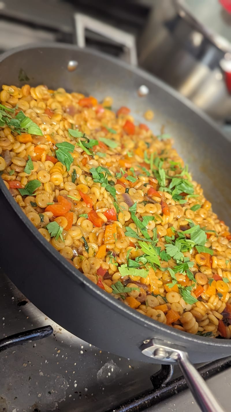 ISRAELI COUSCOUS WITH SAUTÉED VEGETABLES Chef yehudah Jacobs