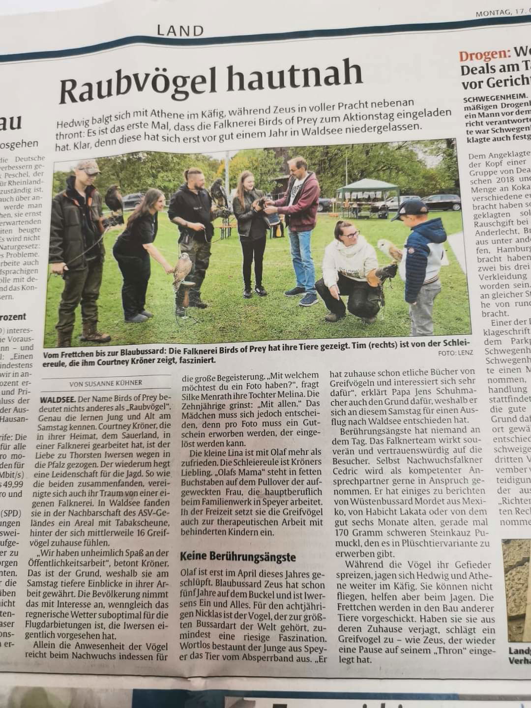 Bericht von unserem Falknerfest !