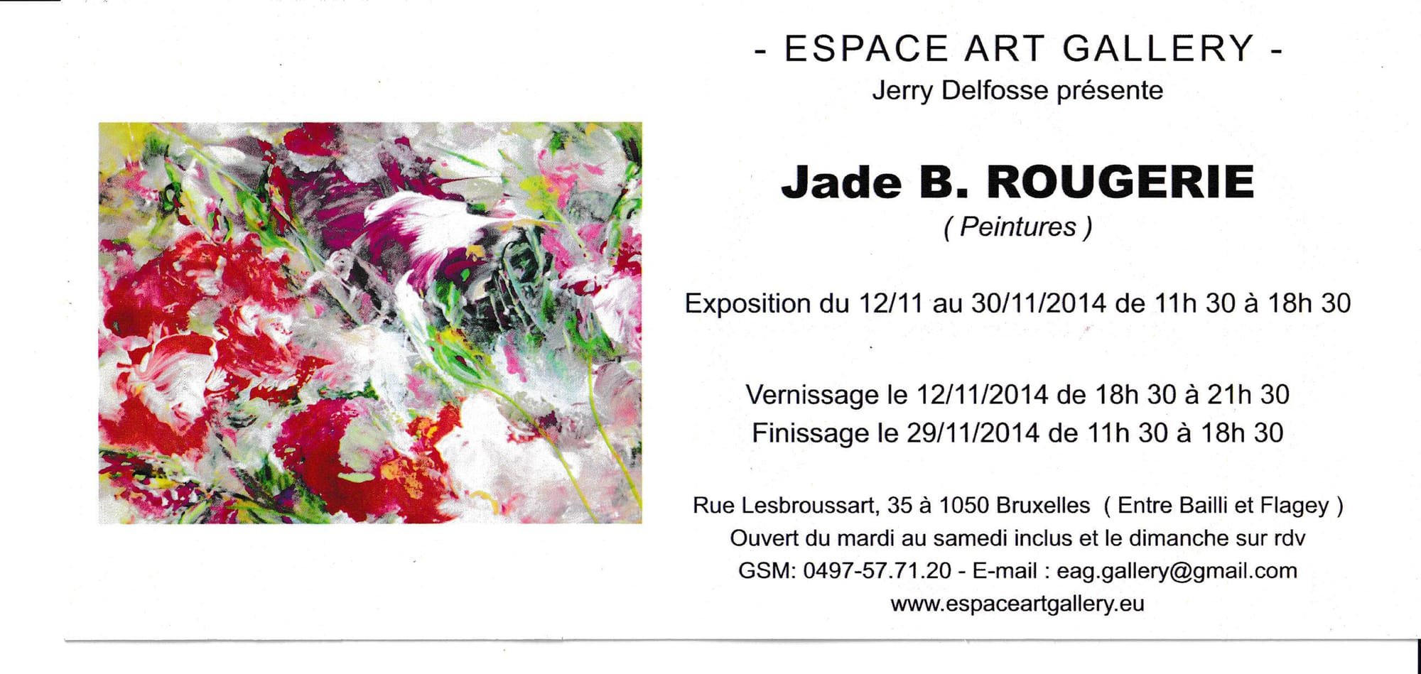 exposition 2014 Espace ART GALLERY   Jérome BRUXELLES