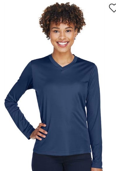 Ladies' Zone Performance Long-Sleeve T-Shirt V Neck - T - Shirts