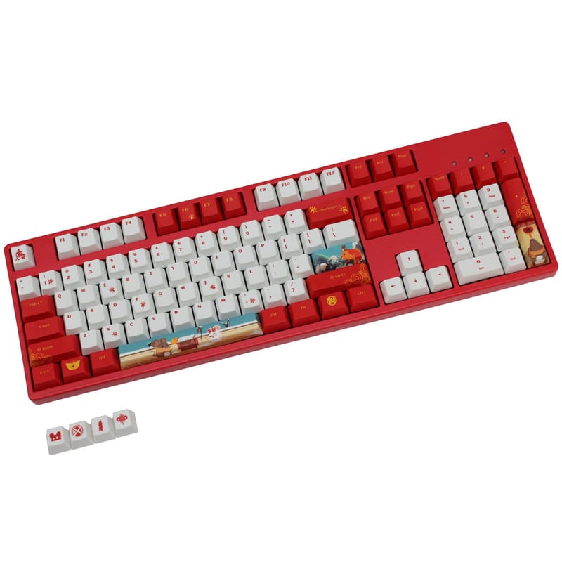 CARTOON RAT RED AND WHITE KEYCAP SET - CLOWN