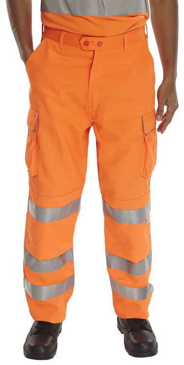 ISO 20471 Class 1 EcoViz® PCX Stretch Cargo Trouser Orange